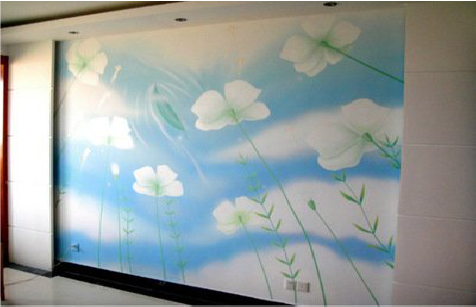 腾冲画墙绘怎么画好白云的蓬松感？