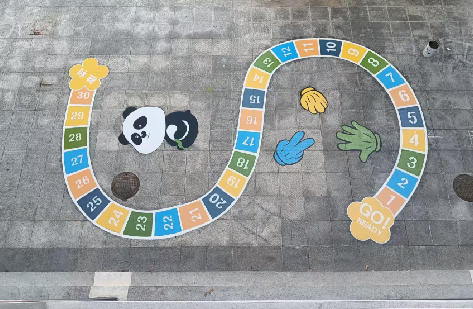 腾冲地面游戏彩绘