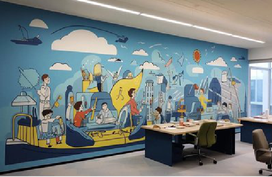 腾冲办公室墙绘的特点。