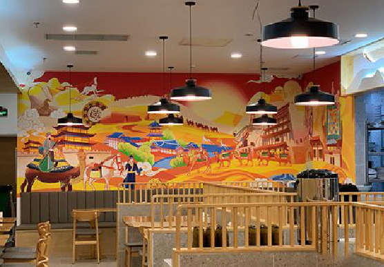 腾冲商业空间彩绘介绍。