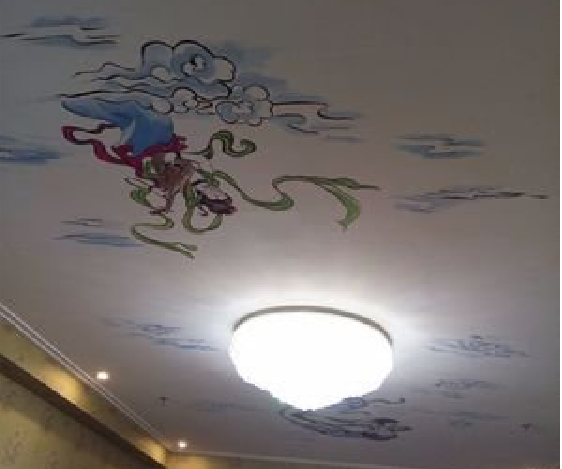 腾冲如何快速绘制天花板上的手绘墙？